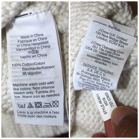 J. Crew Fair Isle Knit Sweater XS Crew Neck Long Sleeve Cotton Christmas - Picture 7 of 7